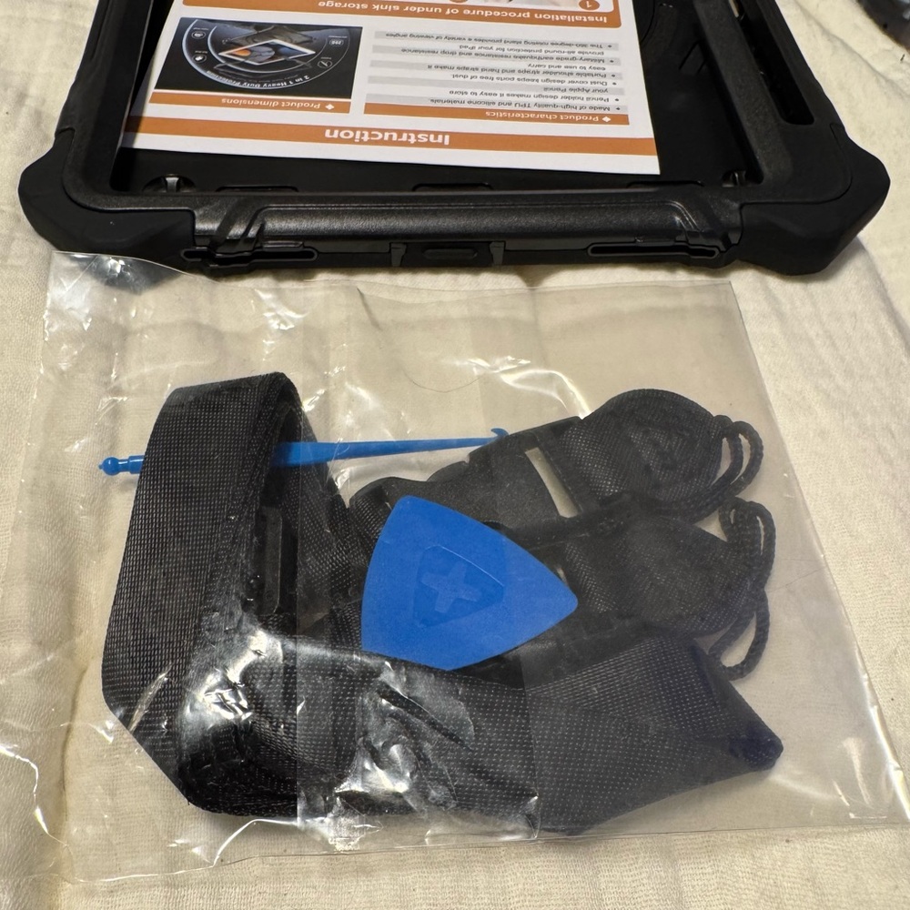 Black Tablet Case with Strap